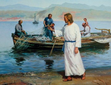  christ painting - Christ and fishermen